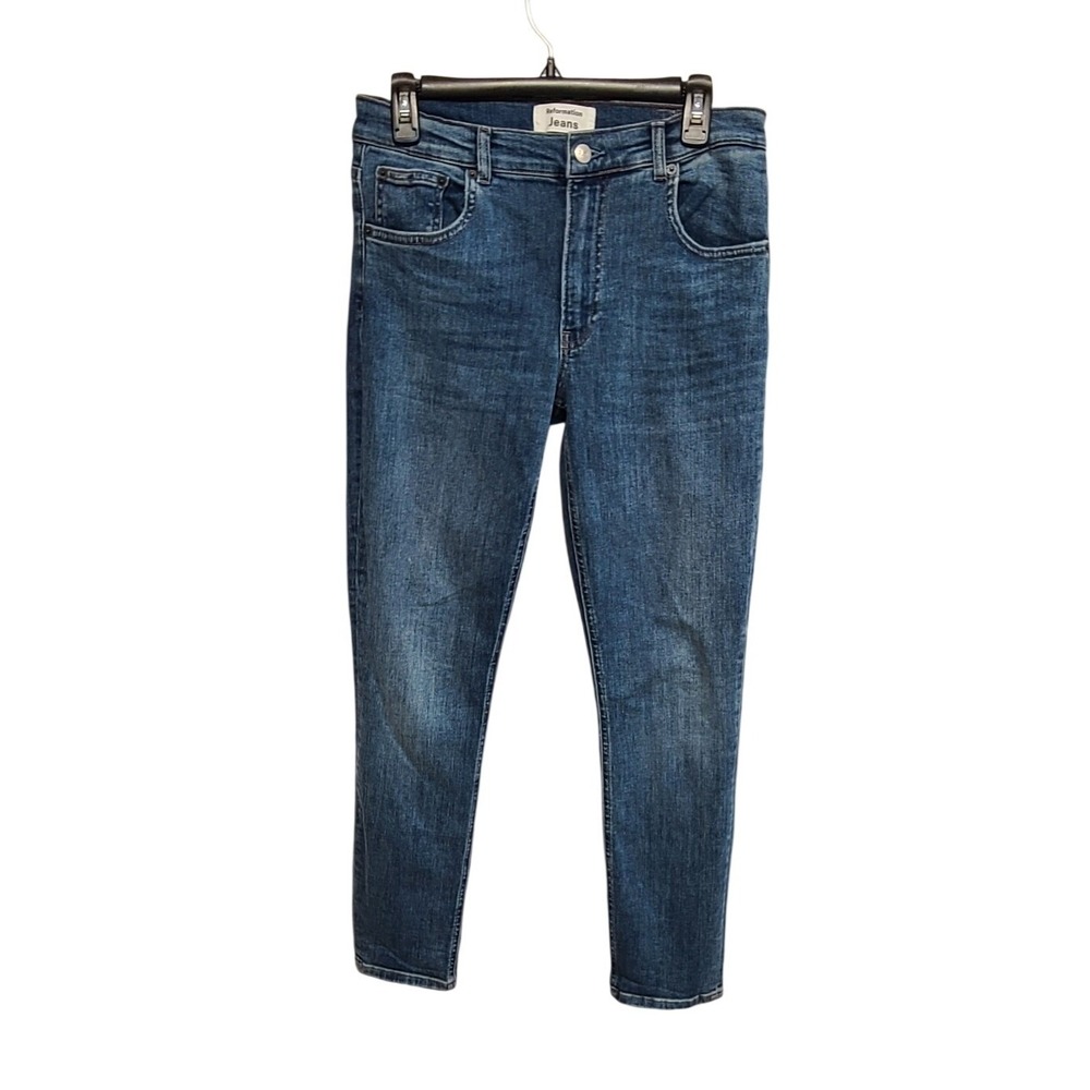 Reformation Jeans Women's 29 Dark Wash High Rise Slim Skinny Cotton Denim